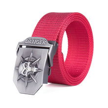 Load image into Gallery viewer, The Oversize Danger Skull Nylon Belt
