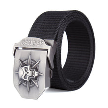 Load image into Gallery viewer, The Oversize Danger Skull Nylon Belt
