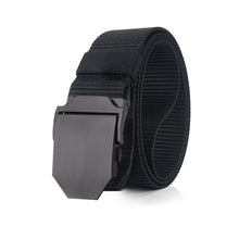 Load image into Gallery viewer, The Oversize Black Metal Nylon Belt
