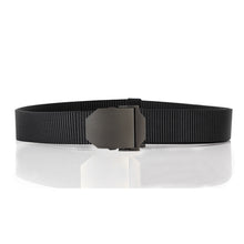 Load image into Gallery viewer, The Oversize Black Metal Nylon Belt
