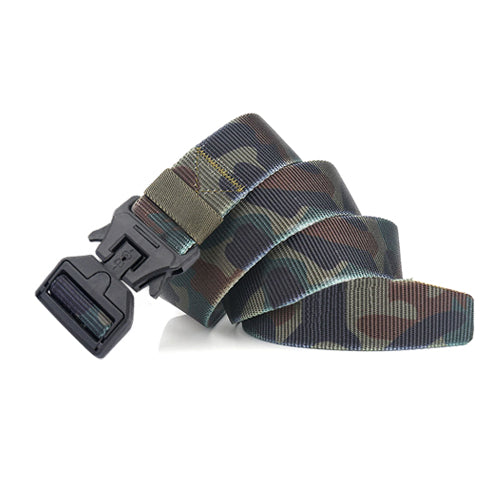 The Oversize Camo Gun Metal Nylon Belt