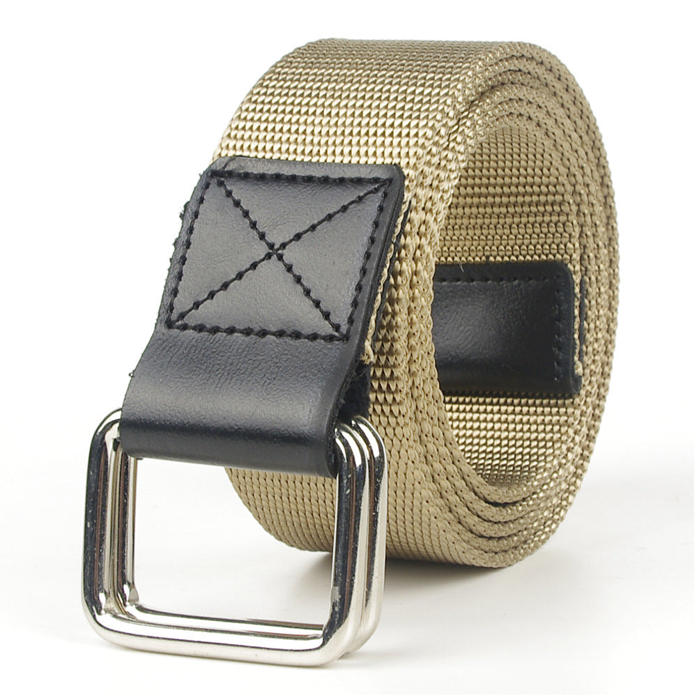 The Oversize Simple Double Ring Nylon Belt