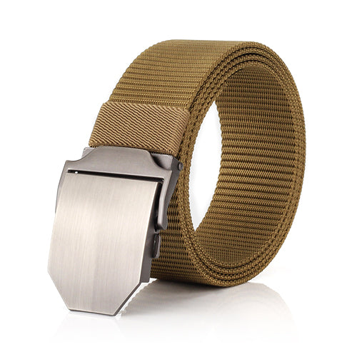 The Oversize Silver Metal Nylon Belt